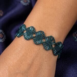 Mexican hand made bracelet  one of a kind  s-med -lg size 6 x 1.5 IN